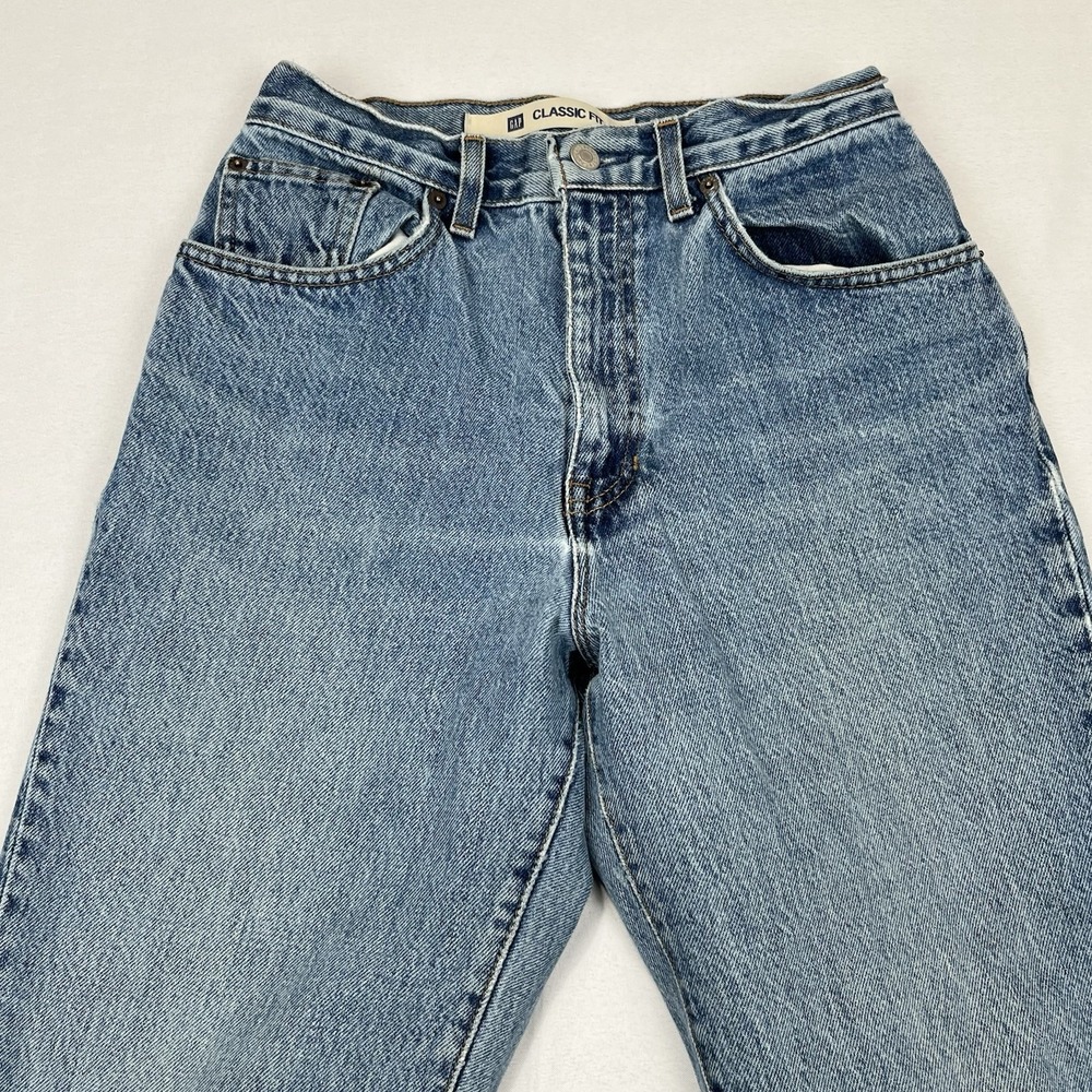 Women's Gap Denim Jeans Best Basics Size 8 25X28 Ankle Vintage Mom Classic Fit